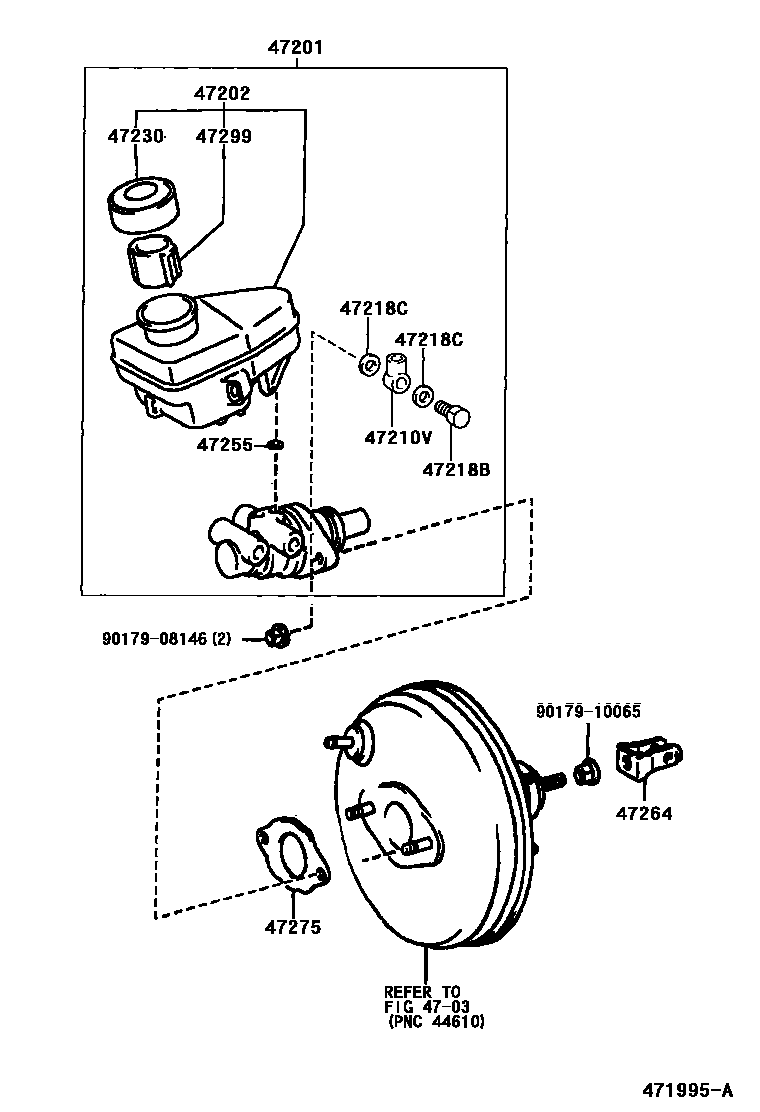 Toyota COROLLA 制动总泵 EPC diagram — 471995A
