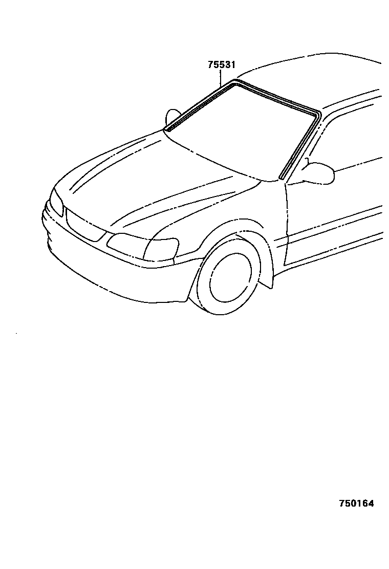 Toyota COROLLA 前防护条 EPC diagram — 750164
