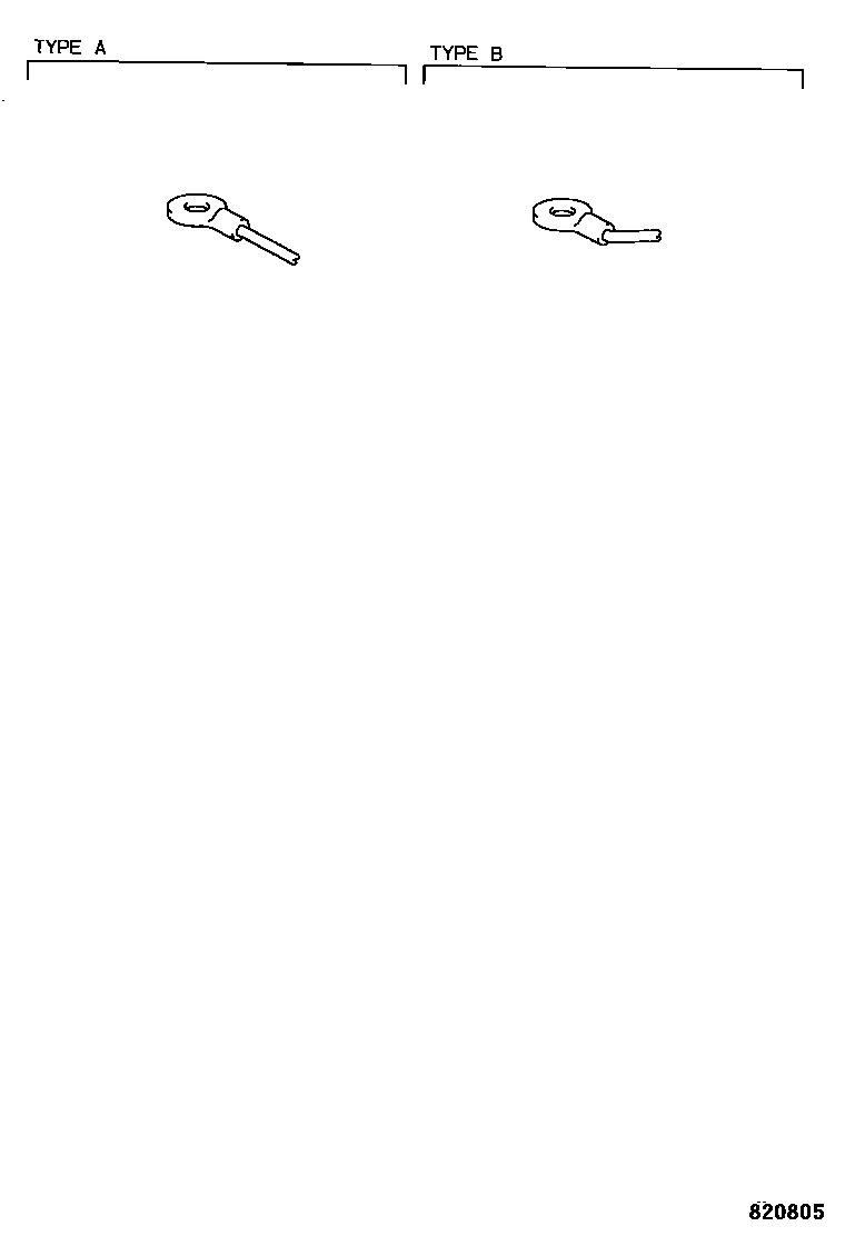 Toyota COROLLA 线束和卡夹 EPC diagram — 820805