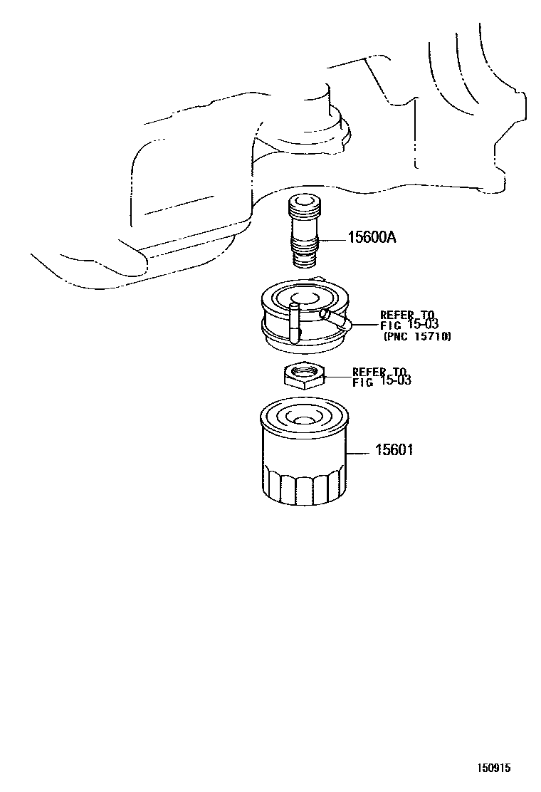 Toyota COROLLA Oil Filter EPC diagram — 150915
