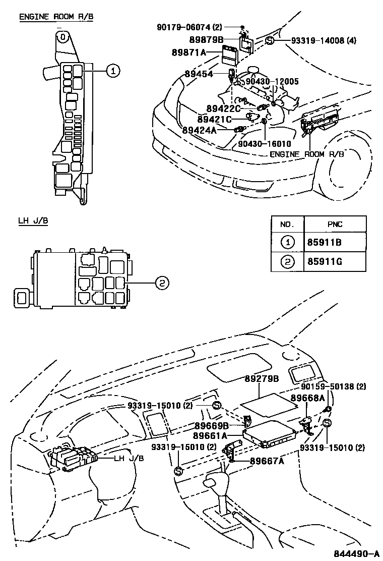 Toyota COROLLA 电子控制柴油机(ECD) EPC diagram — 844490A