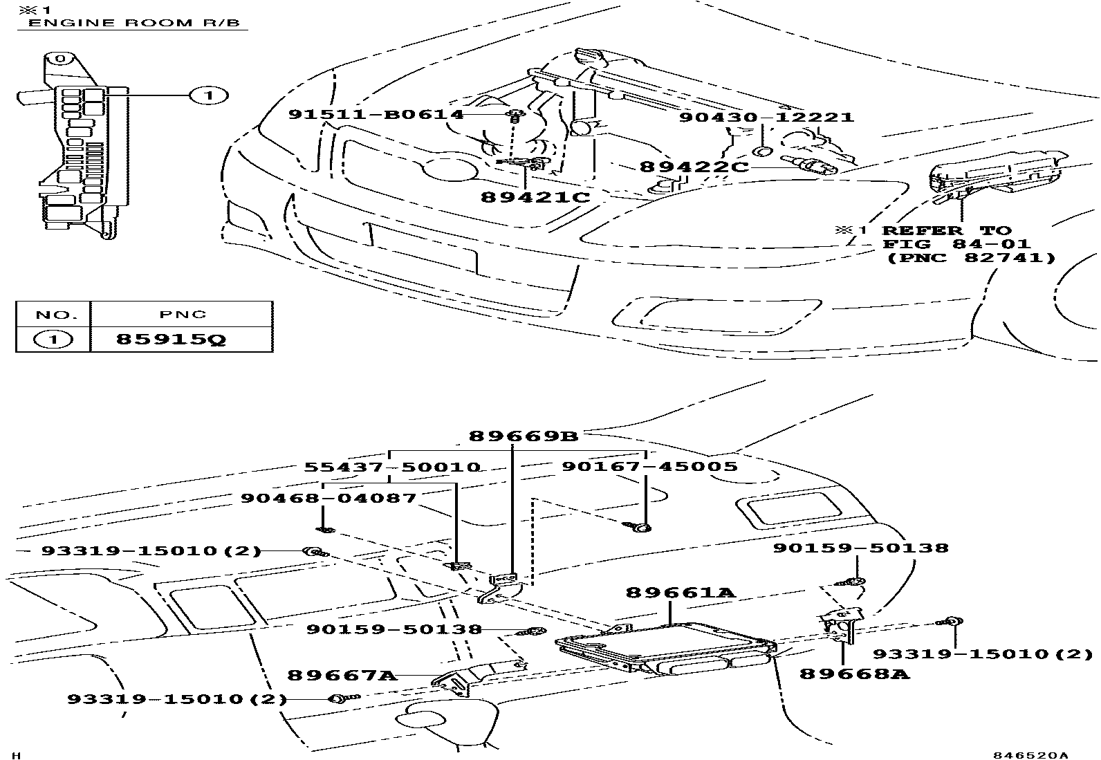 Toyota COROLLA 电子控制柴油机(ECD) EPC diagram — 846520A