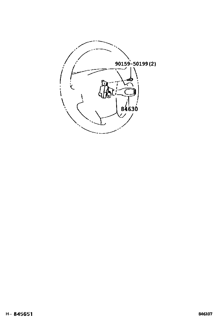 Toyota COROLLA 巡航控制(自动行驶) EPC diagram — 846107