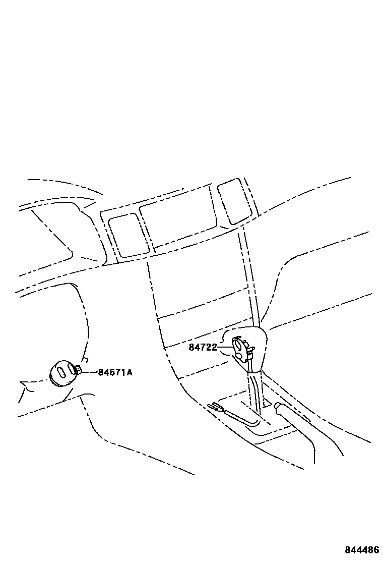 Toyota COROLLA 超速档和电子控制变速器 EPC diagram — 844486