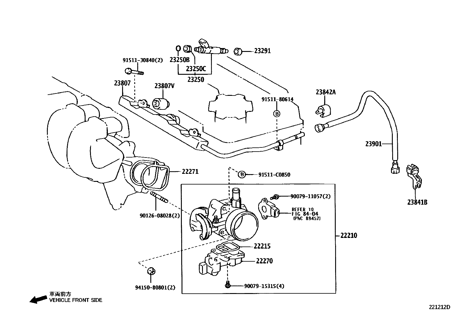 Toyota COROLLA 燃油喷射系统 EPC diagram — 221212D