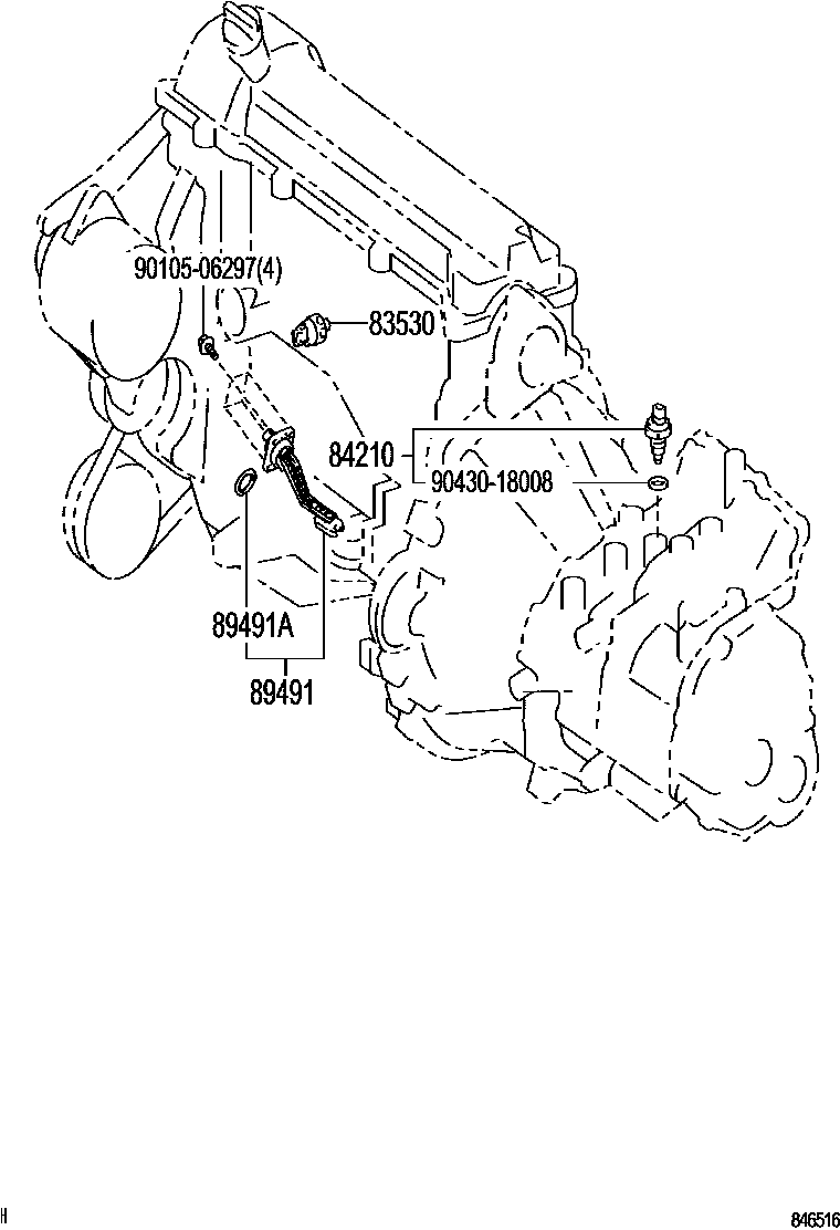 Toyota COROLLA 开关和继电器和ECU EPC diagram — 846516