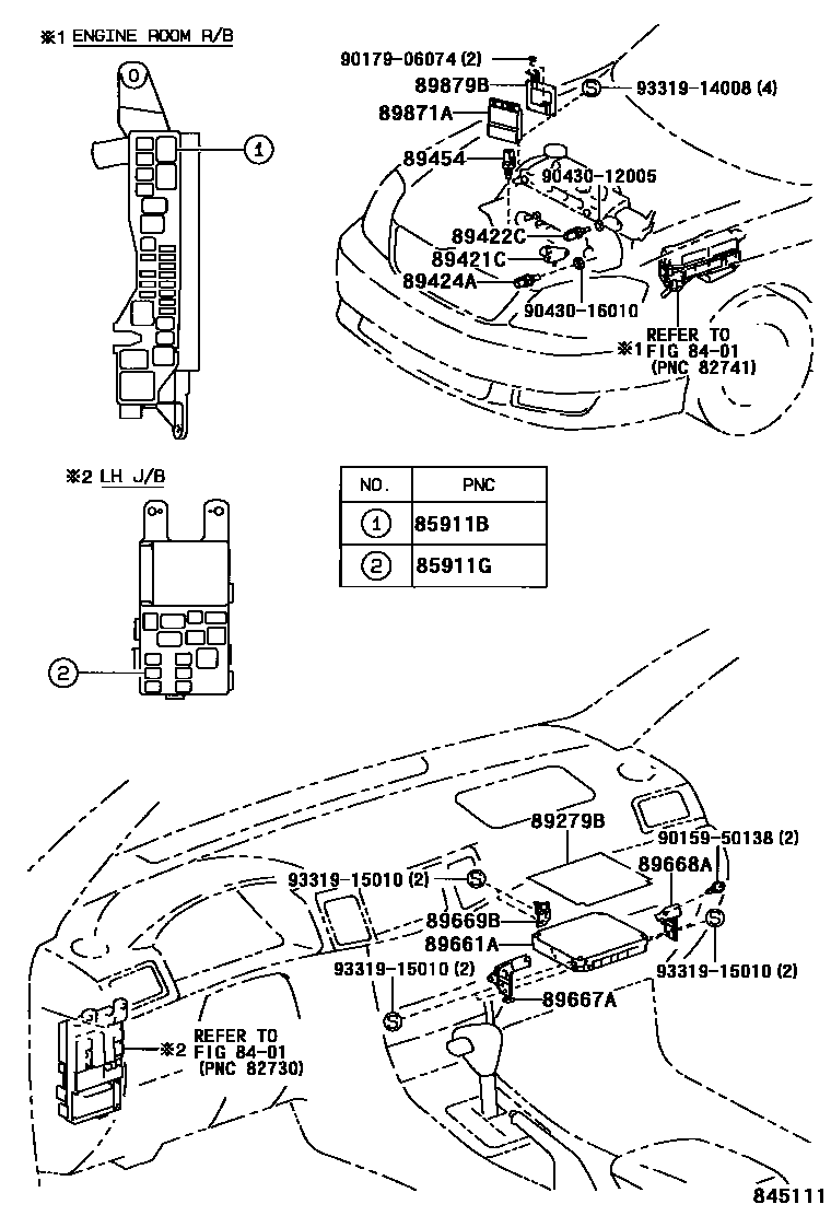 Toyota COROLLA 电子控制柴油机(ECD) EPC diagram — 845111