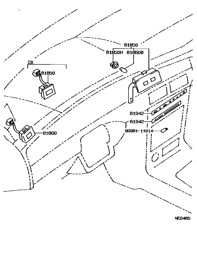 Toyota COROLLA indicator light EPC diagram — NE0485