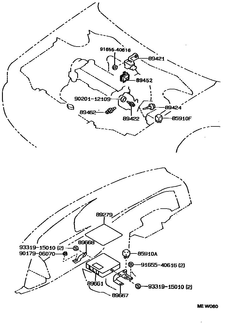 Toyota COROLLA 电子燃油喷射系统 EPC diagram — MEW060