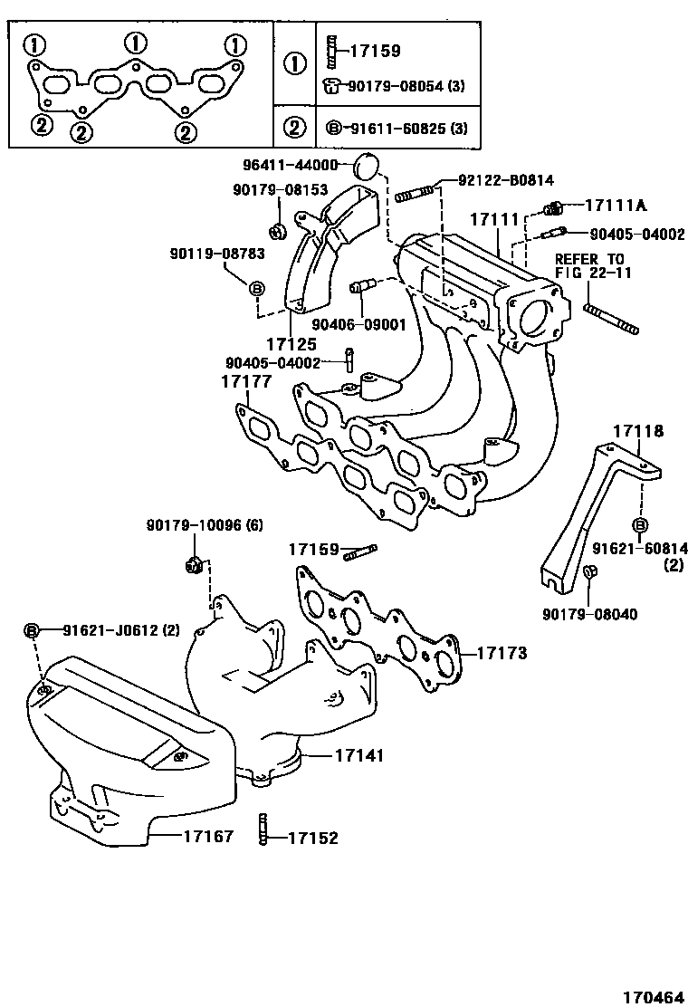 Toyota COROLLA Manifold EPC diagram — 170464