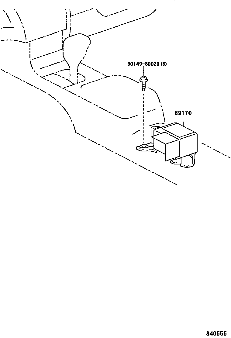 Toyota COROLLA 空气囊 EPC diagram — 840555