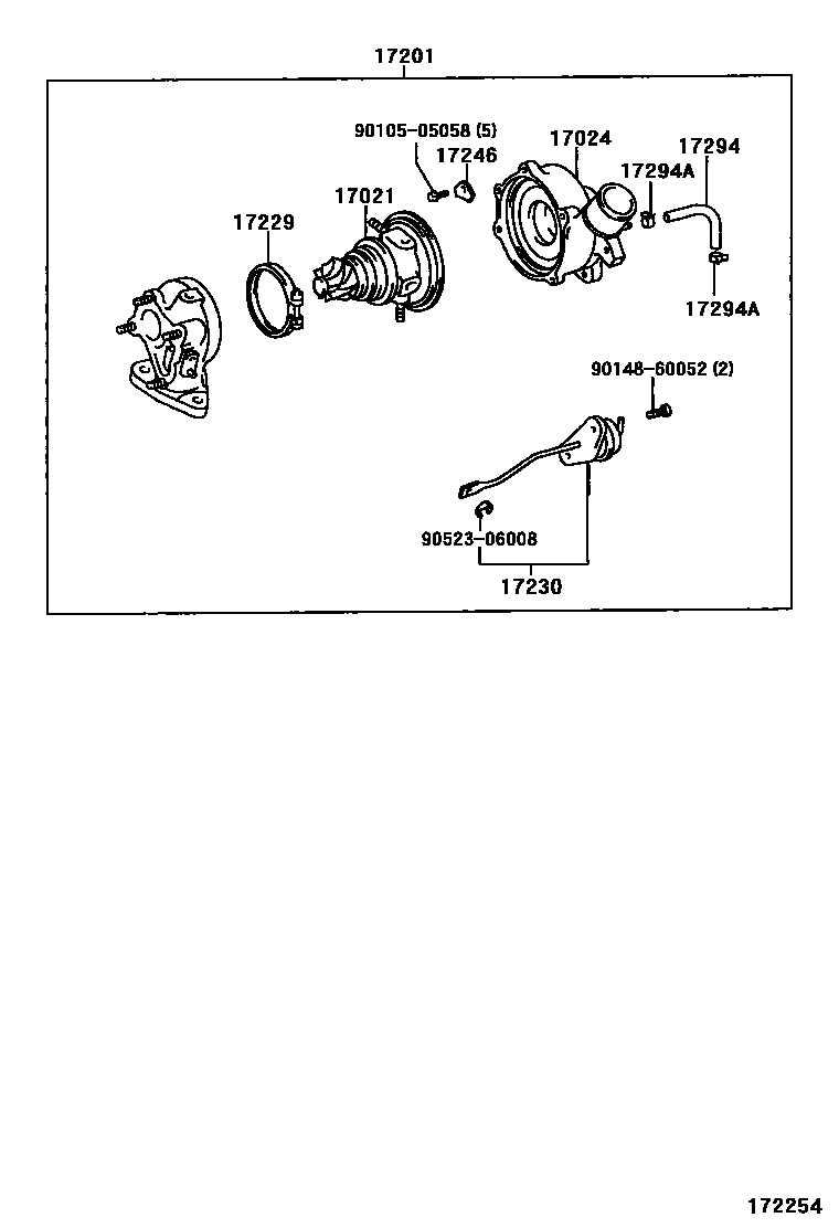 Toyota COROLLA Manifold EPC diagram — 172254