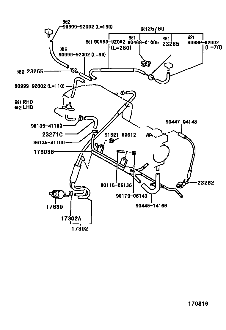 Toyota COROLLA vacuum tube EPC diagram — 170816