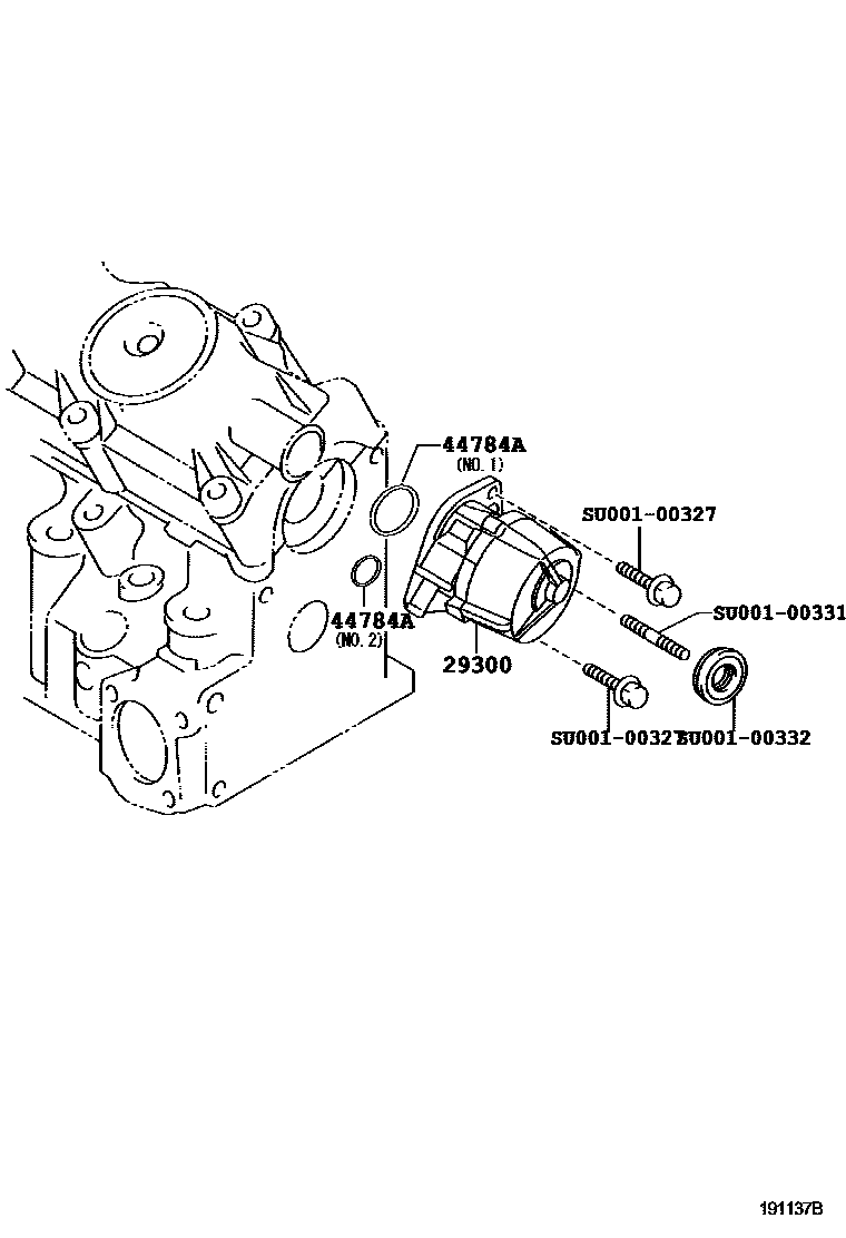Toyota COROLLA 真空泵 EPC diagram — 191137B