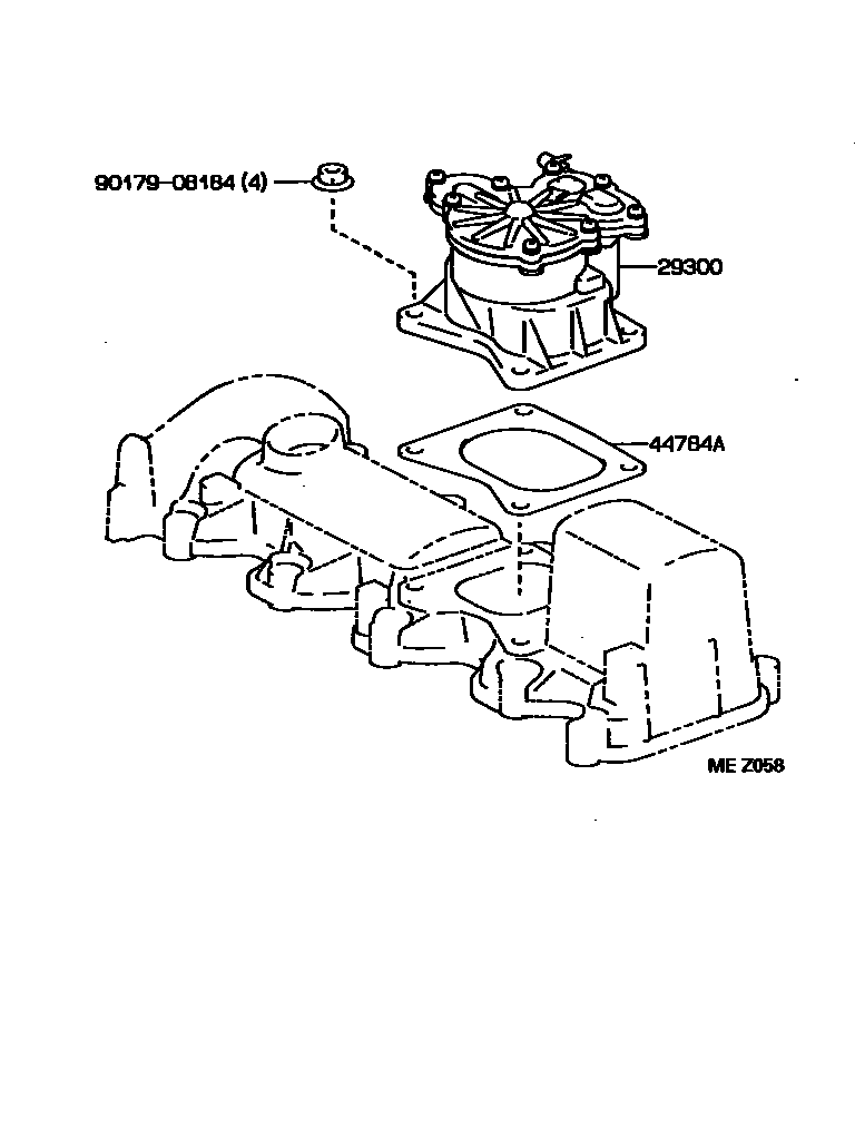 Toyota COROLLA 真空泵 EPC diagram — MEZ058