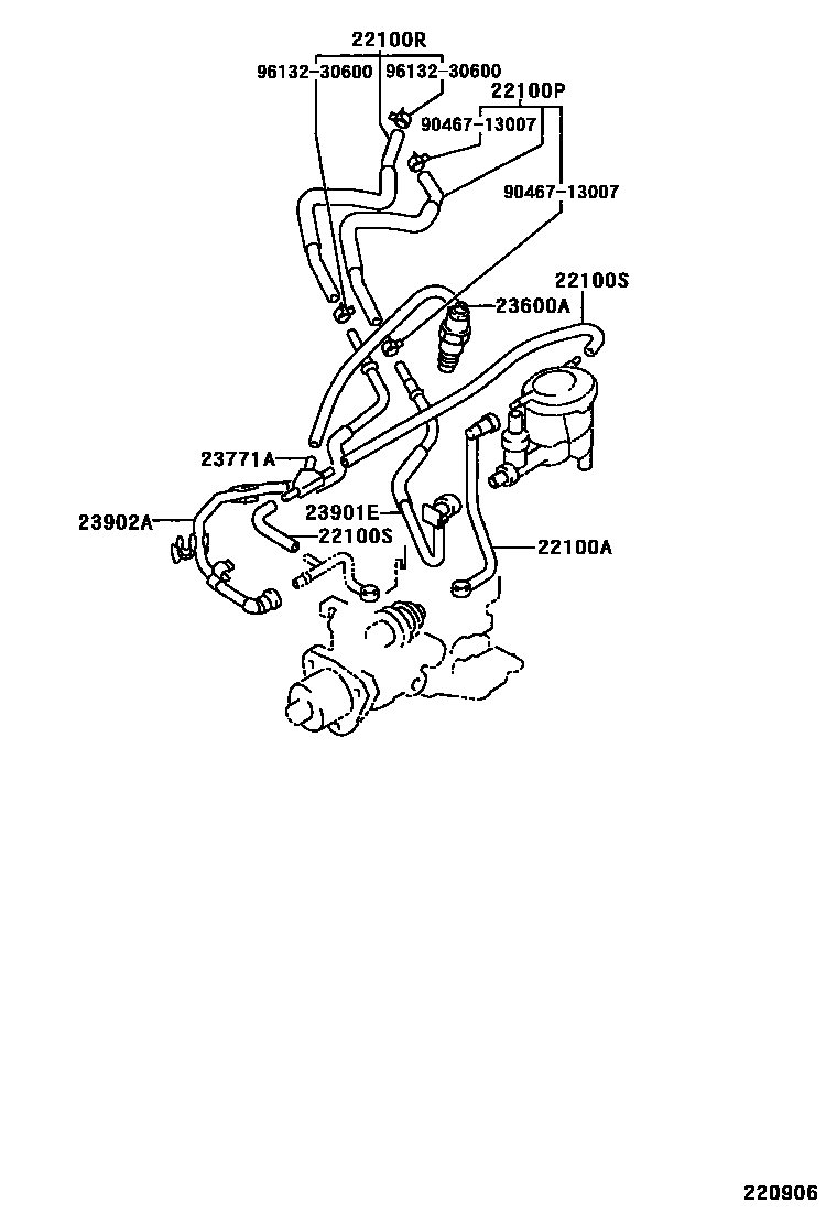 Toyota COROLLA 喷油泵总成 EPC diagram — 220906