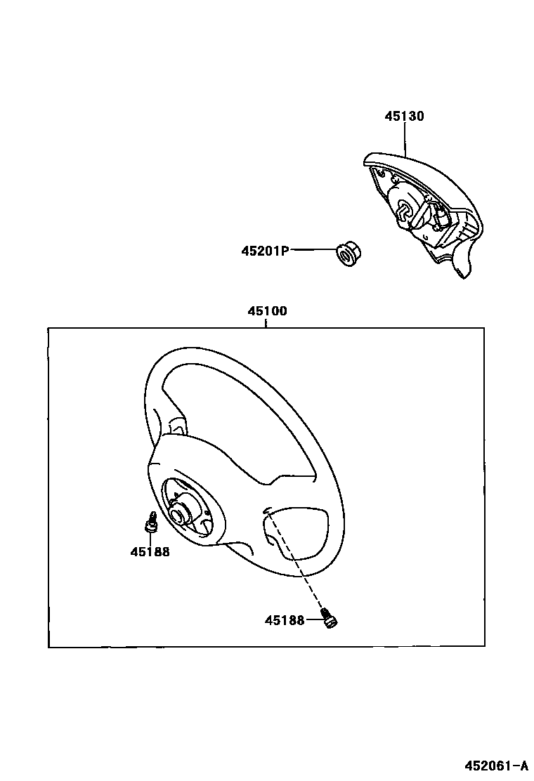 Toyota COROLLA Steering Wheel EPC diagram — 452061A