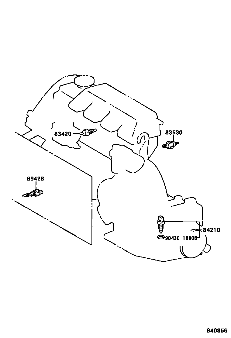 Toyota COROLLA 开关和继电器和ECU EPC diagram — 840956