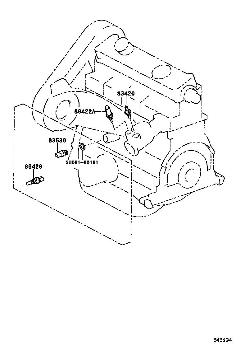 Toyota COROLLA 开关和继电器和ECU EPC diagram — 843194