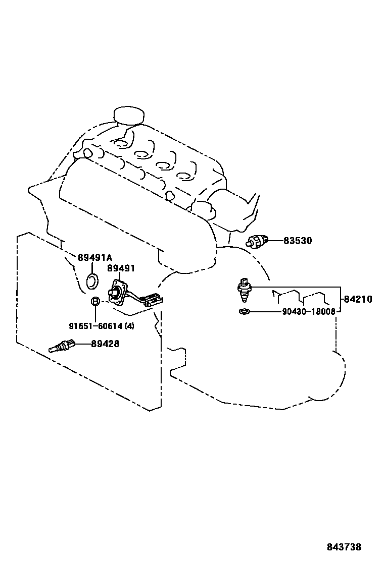 Toyota COROLLA 开关和继电器和ECU EPC diagram — 843738