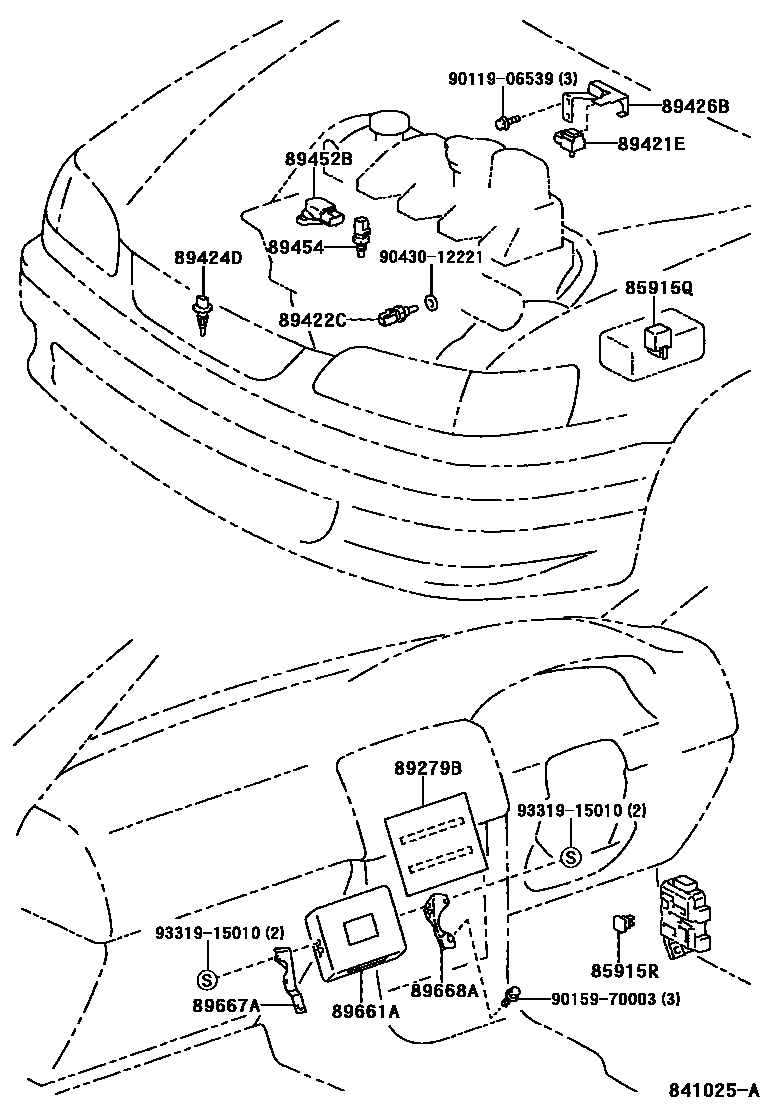 Toyota COROLLA 电子控制柴油机(ECD) EPC diagram — 841025A