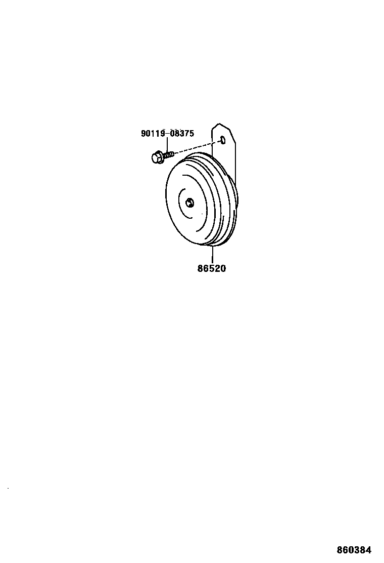 Toyota COROLLA 喇叭 EPC diagram — 860384