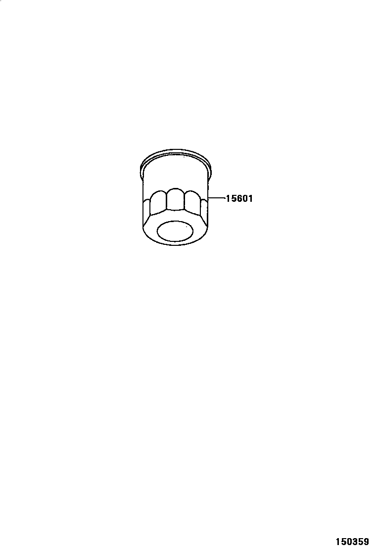 Toyota COROLLA Oil Filter EPC diagram — 150359