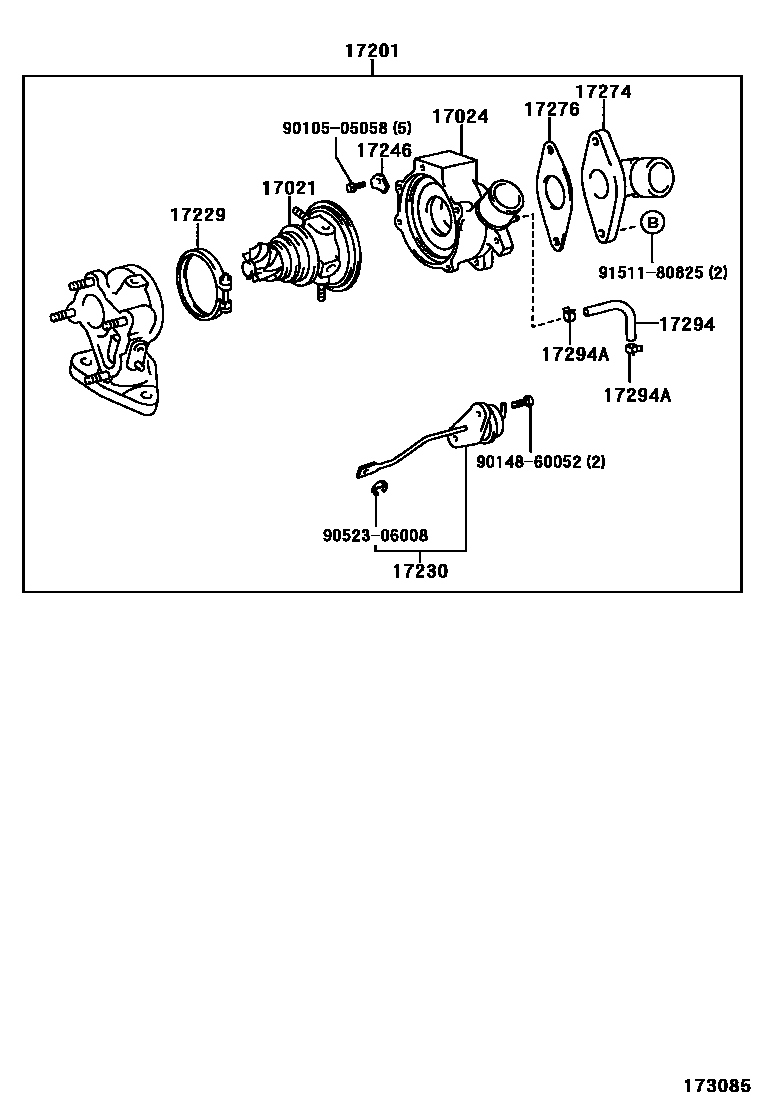 Toyota COROLLA Manifold EPC diagram — 173085