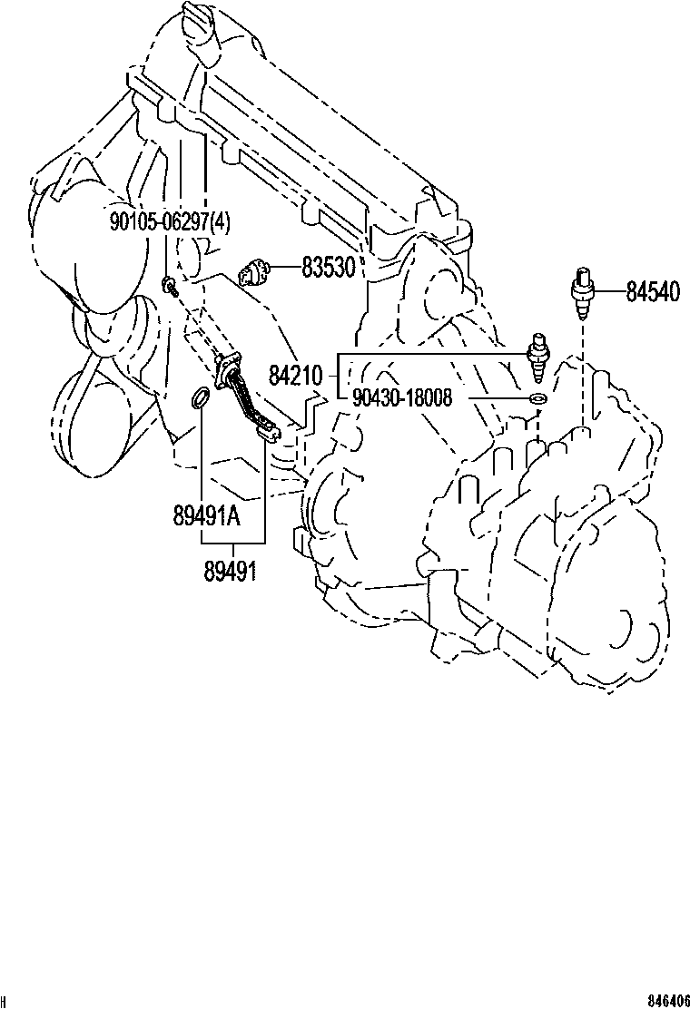 Toyota COROLLA 开关和继电器和ECU EPC diagram — 846406