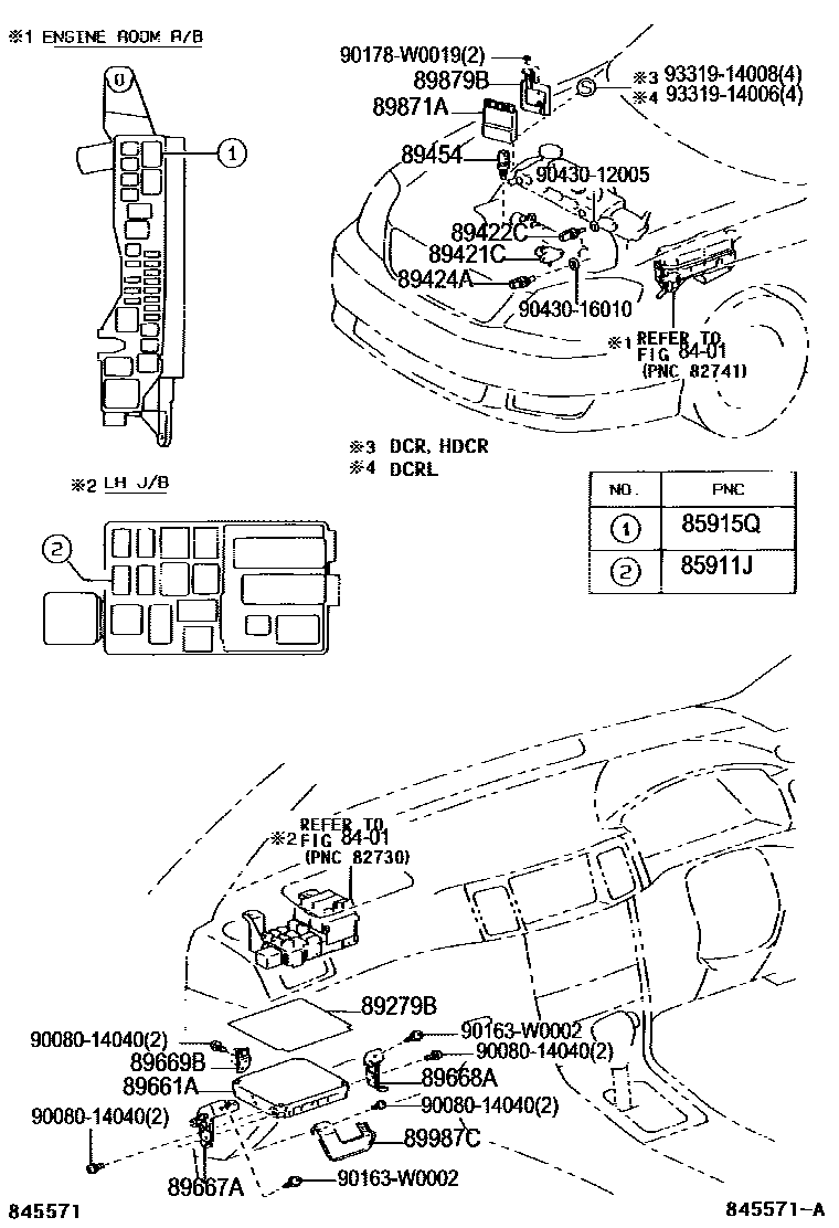 Toyota COROLLA 电子控制柴油机(ECD) EPC diagram — 845571A