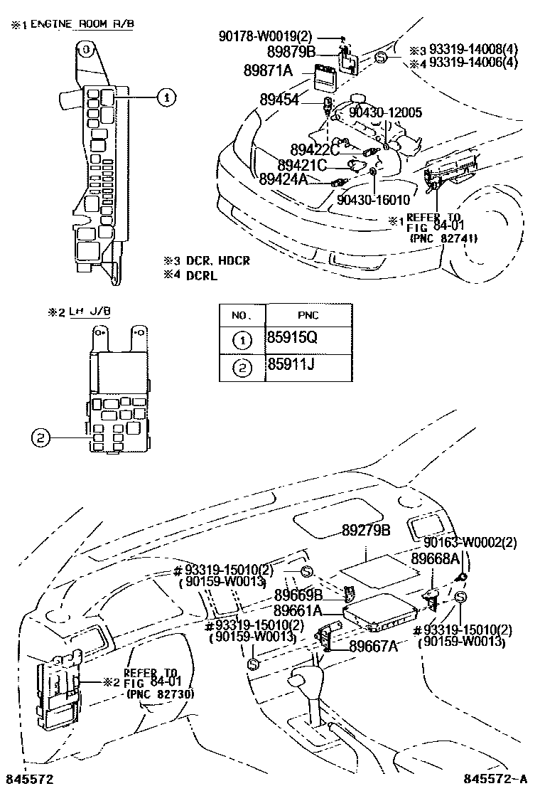 Toyota COROLLA 电子控制柴油机(ECD) EPC diagram — 845572A