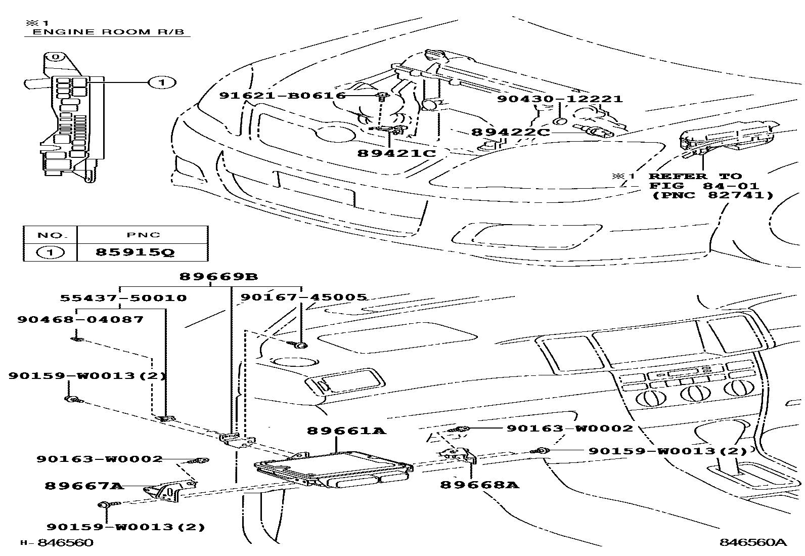 Toyota COROLLA 电子控制柴油机(ECD) EPC diagram — 846560A