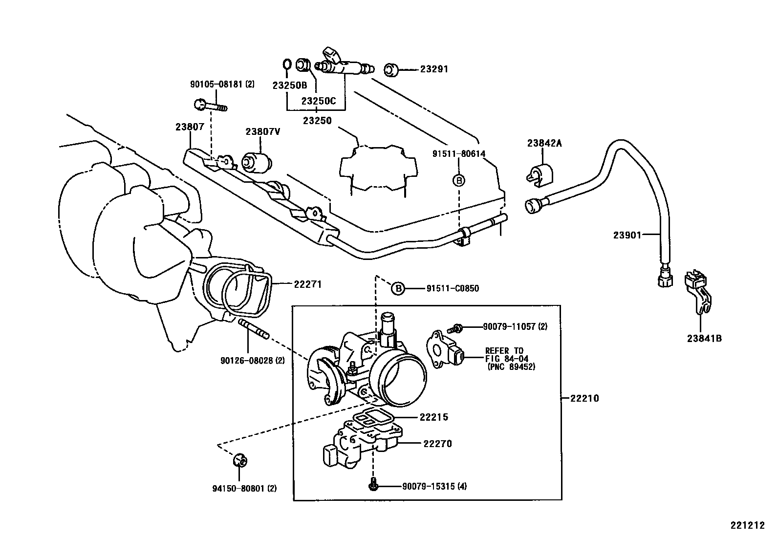Toyota COROLLA 燃油喷射系统 EPC diagram — 221212