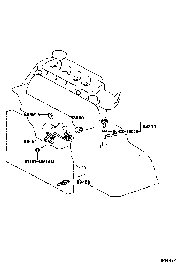 Toyota COROLLA 开关和继电器和ECU EPC diagram — 844474