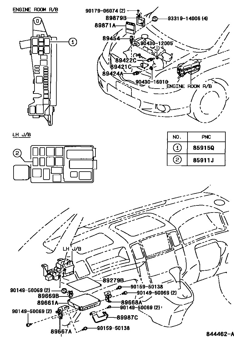 Toyota COROLLA 电子控制柴油机(ECD) EPC diagram — 844462A