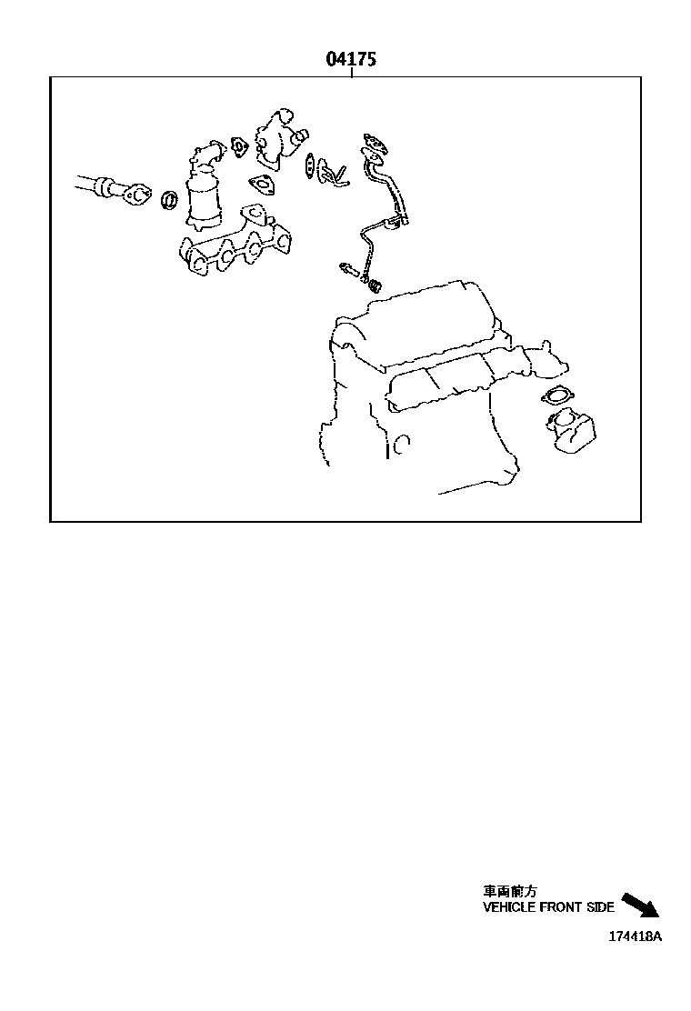 Toyota COROLLA Manifold EPC diagram — 174418A