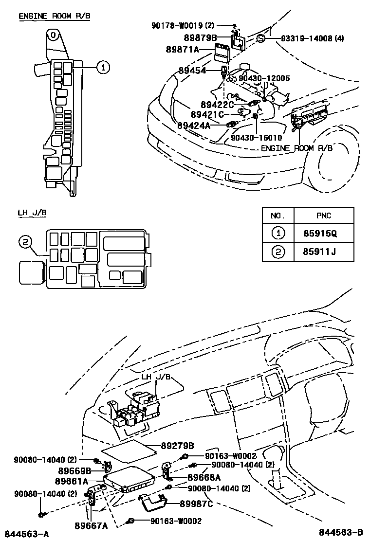 Toyota COROLLA 电子控制柴油机(ECD) EPC diagram — 844563B