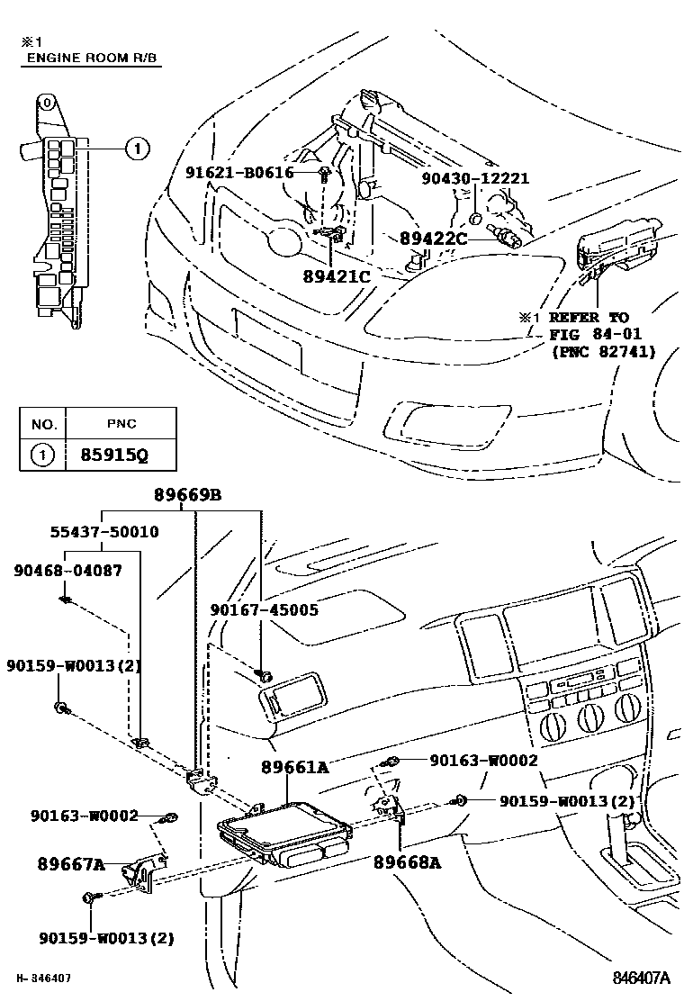 Toyota COROLLA 电子控制柴油机(ECD) EPC diagram — 846407A