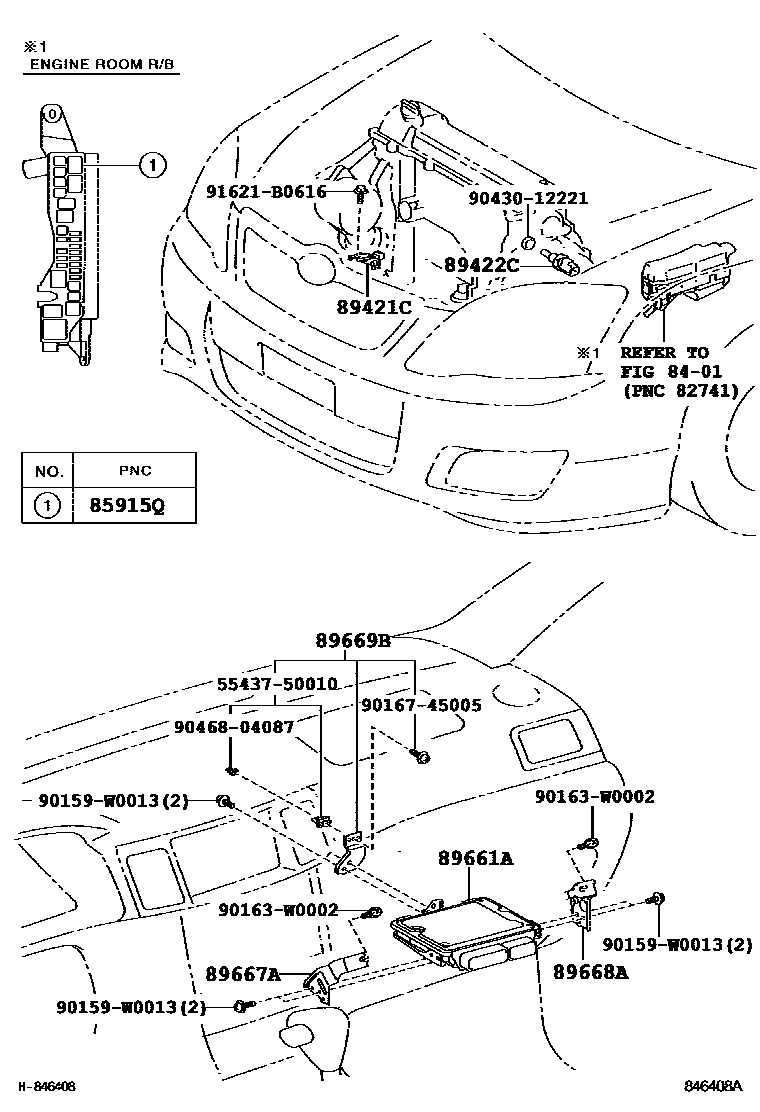 Toyota COROLLA 电子控制柴油机(ECD) EPC diagram — 846408A