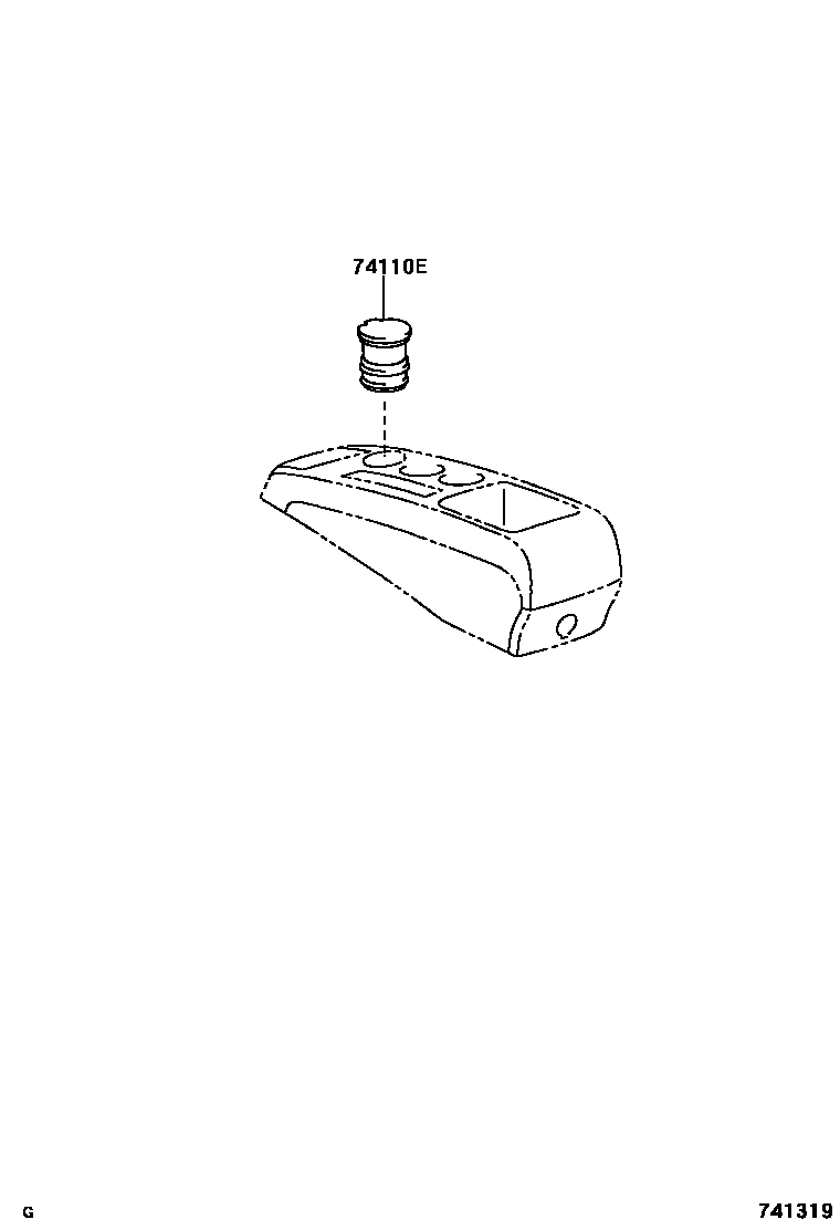 Toyota COROLLA 烟灰盒 EPC diagram — 741319