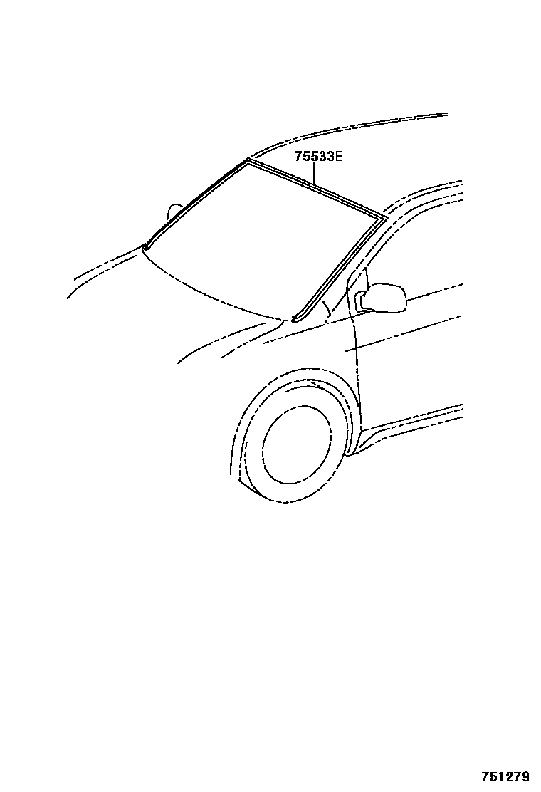 Toyota COROLLA 前防护条 EPC diagram — 751279