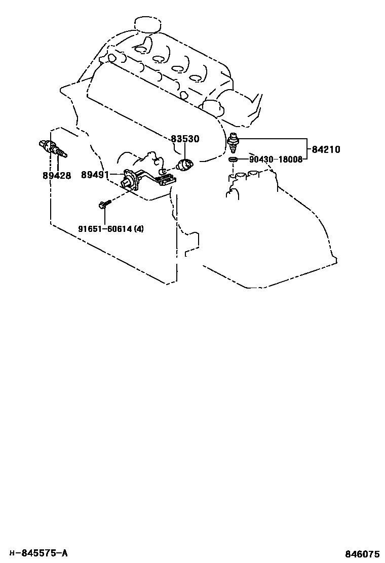 Toyota COROLLA 开关和继电器和ECU EPC diagram — 846075