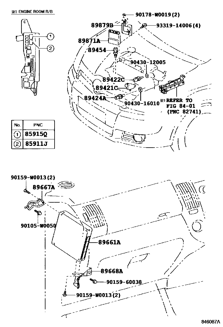 Toyota COROLLA 电子控制柴油机(ECD) EPC diagram — 846087A