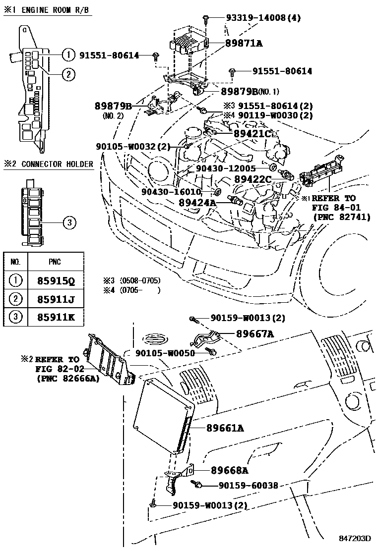 Toyota COROLLA 电子控制柴油机(ECD) EPC diagram — 847203D