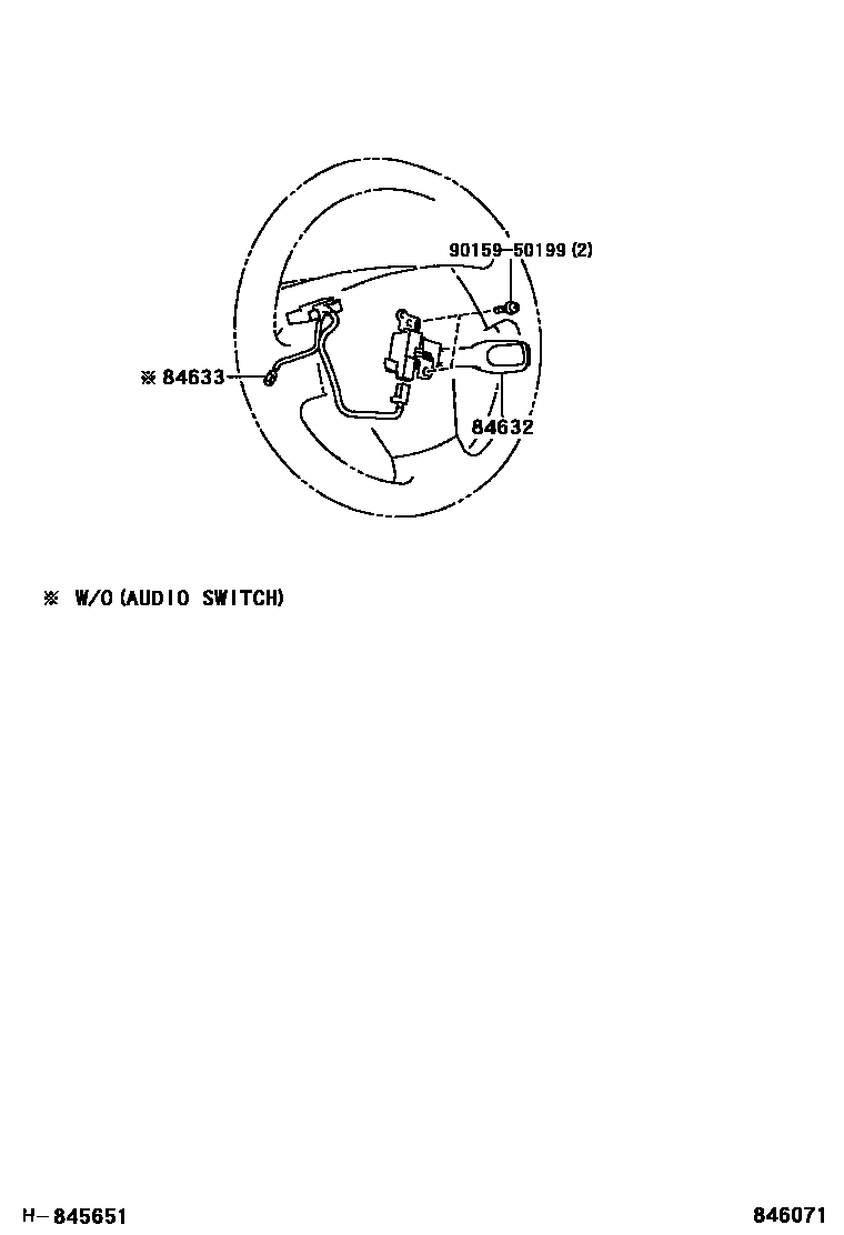 Toyota COROLLA 巡航控制(自动行驶) EPC diagram — 846071