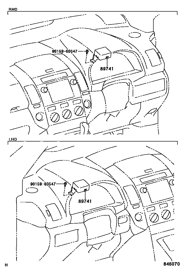 Toyota COROLLA 遥控门锁 EPC diagram — 846070