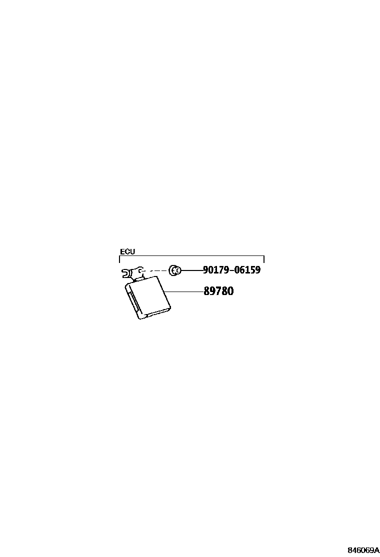 Toyota COROLLA 防盗装置 EPC diagram — 846069A