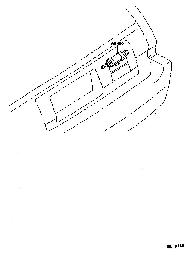Toyota COROLLA 车门电机和车门电磁阀 EPC diagram — MER149