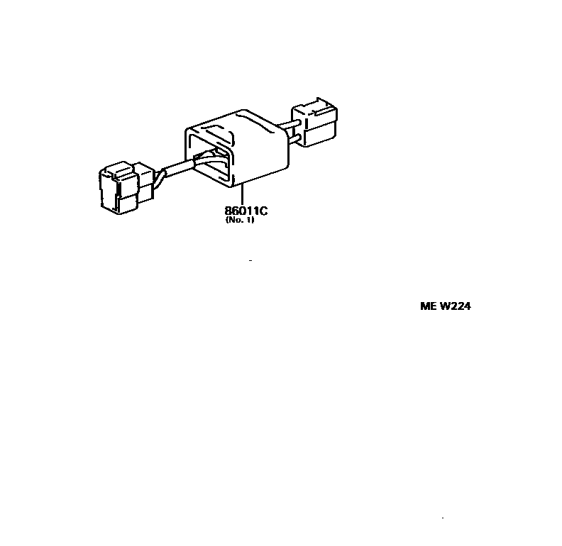 Toyota COROLLA 收音机、放大器和冷凝器 EPC diagram — MEW224