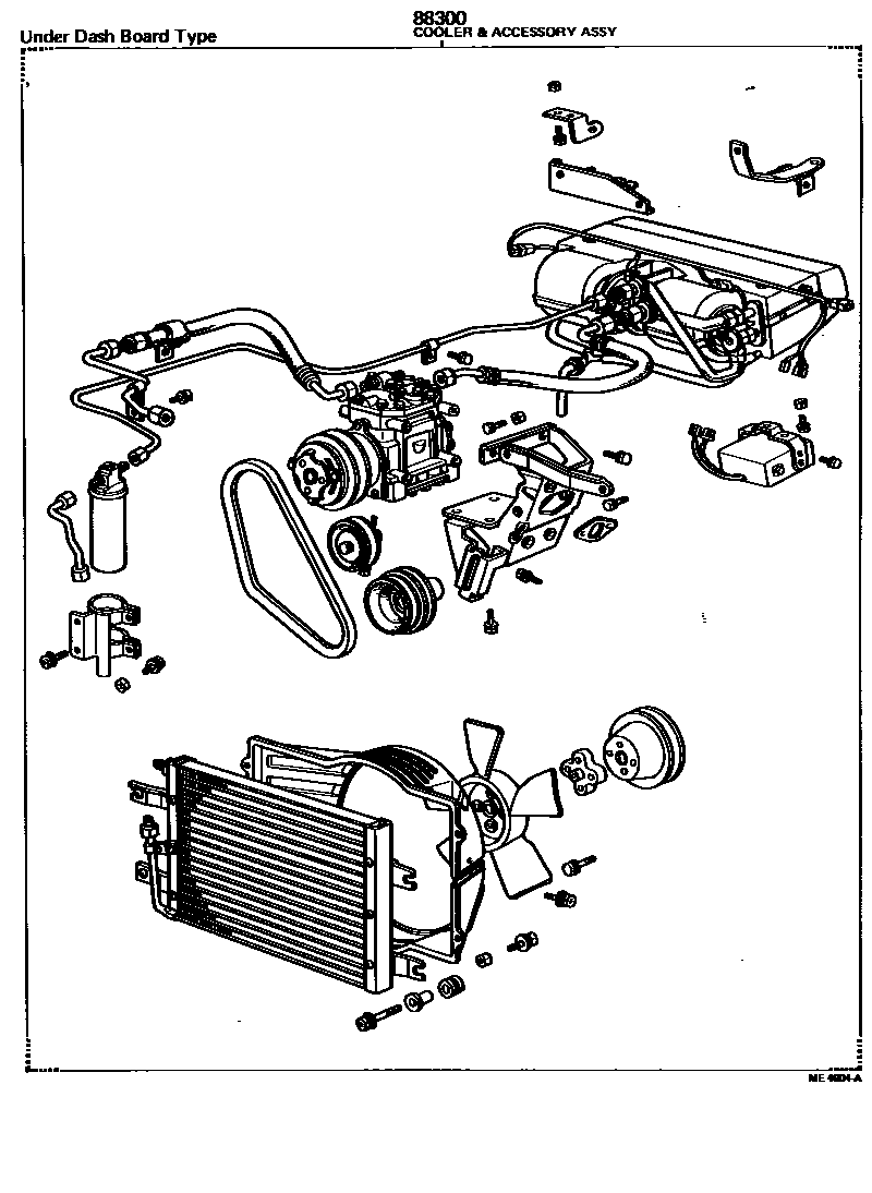 Toyota COROLLA 暖风和空调系统 - 组件 EPC diagram — ME4904A